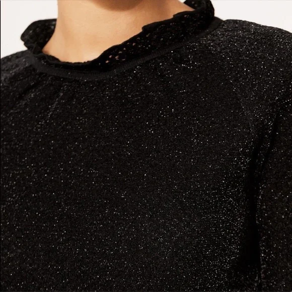 NWT Tory Burch Isabelle Metallic Black Dress - Picture 3 of 7